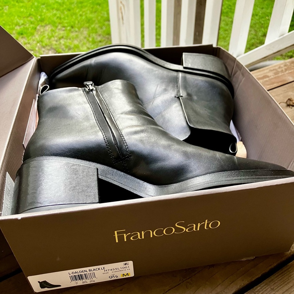 Franco Sarto Black Ankle Boots